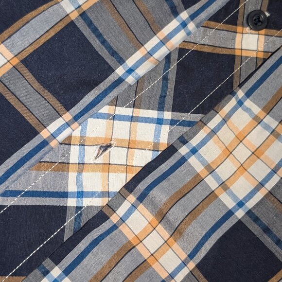 Mens Plus Size Plaid Checkered Button Front Shirt Size 5XL - Picture 6 of 6